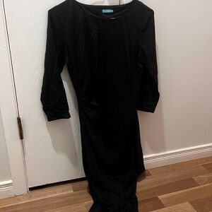 J. McLaughlin Black Long-Sleeve Sheath Dress